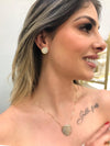 Conjunto Capri folheado a ródio e ouro 18K