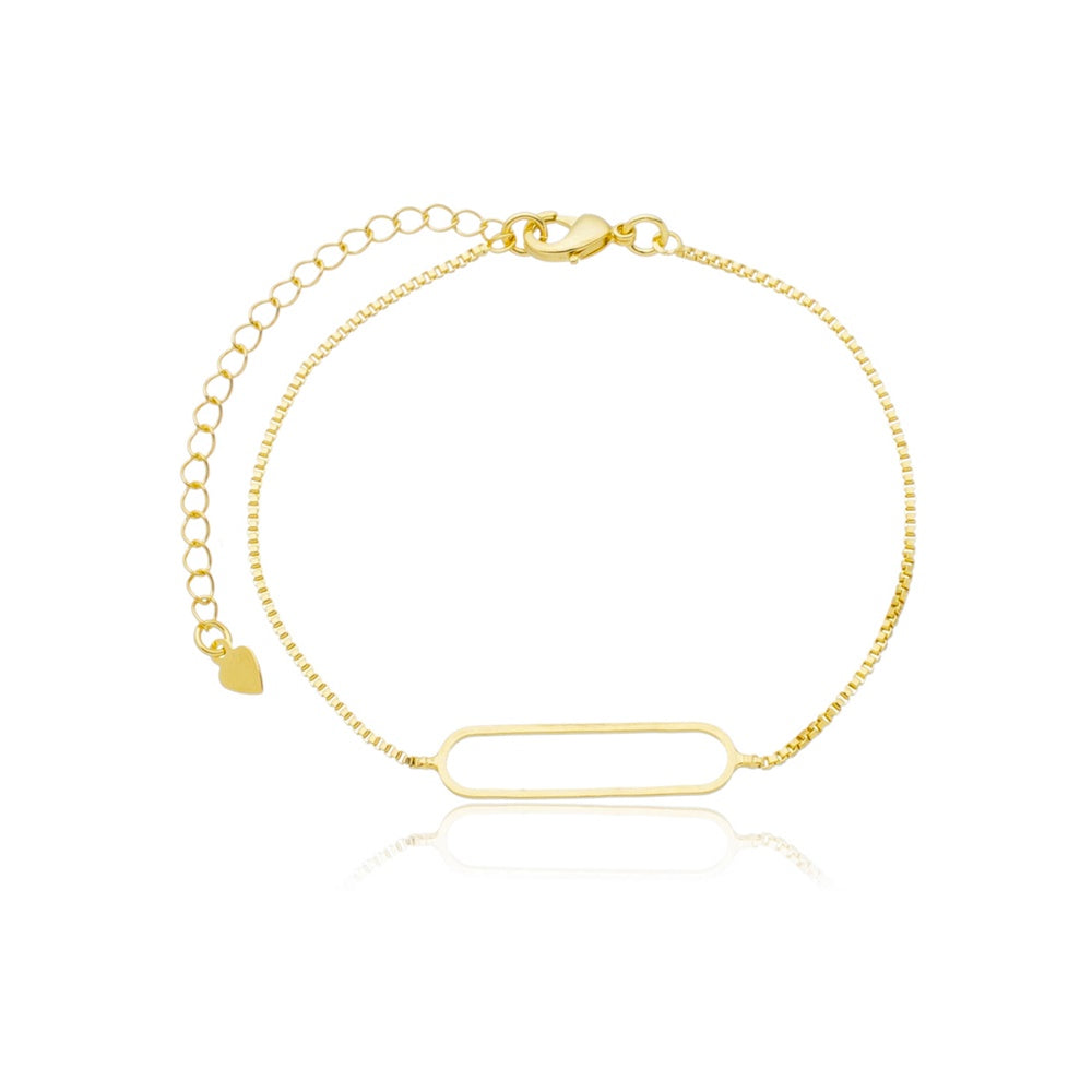 Pulseira Barcelona folheado a ouro 18k