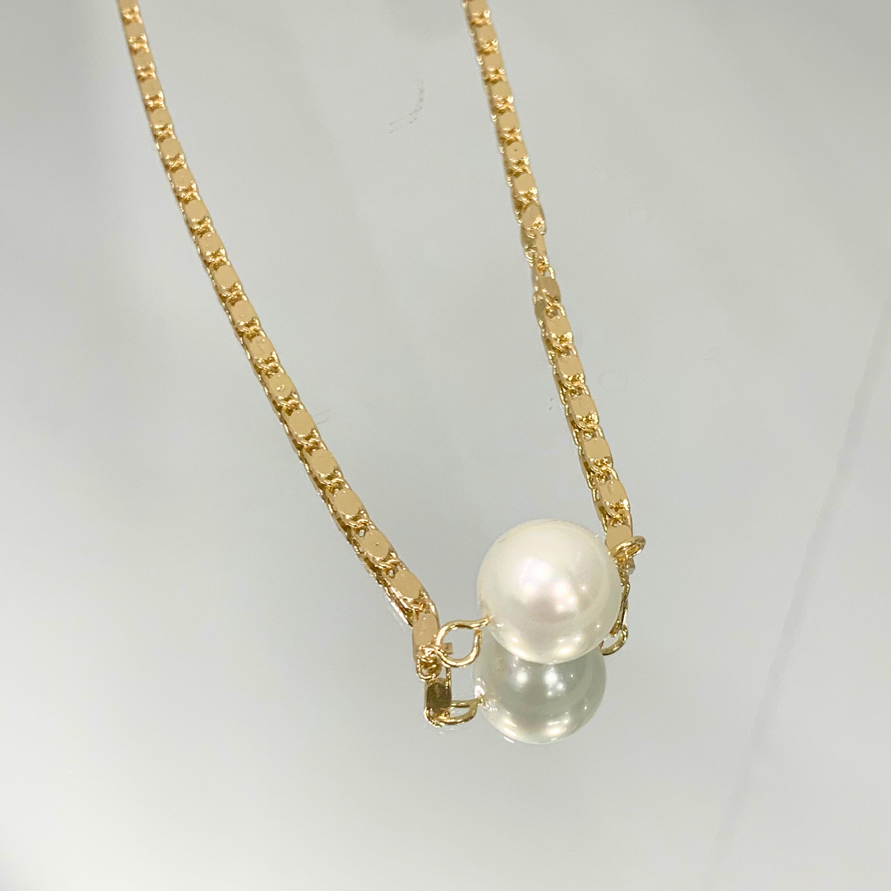 Colar Pérola Piastrini folheado a ouro 18K