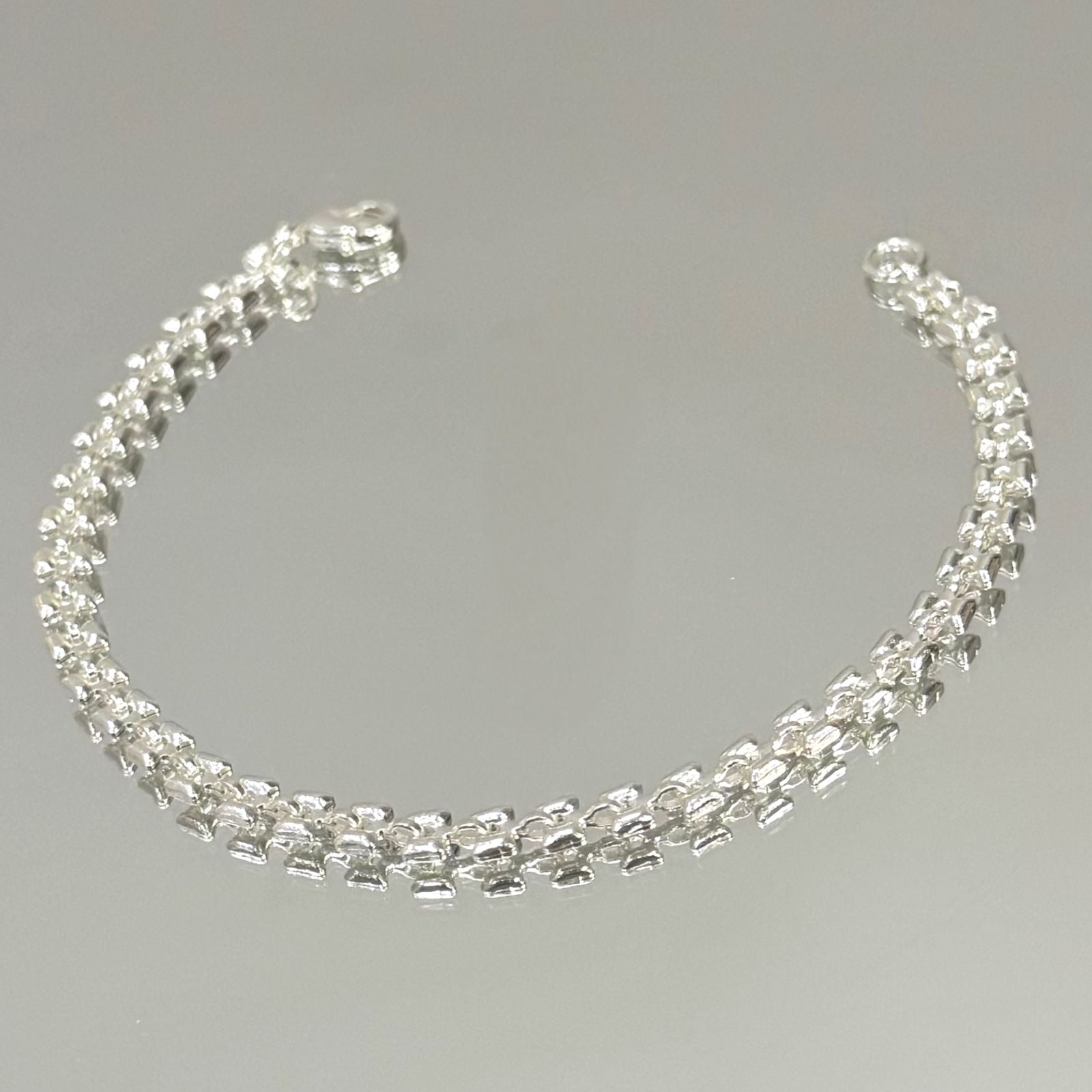 Pulseira Mini elos relógio folheada a prata