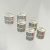 Brinco Trio Argolas 3 fileiras Color folheado a prata