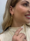 Brinco Elos redondos folheado a ouro 18K