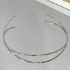 Choker Aro anatômico fino folheado a prata
