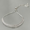 Pulseira Riviera Retangular M folheada a prata