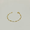 Pulseira bolinhas e perolas infantil folheado a ouro 18K