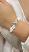 Pulseira Folhas folheada a prata
