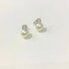 Brincos Zircônia 4mm com Pérola 6mm em Prata 925