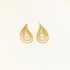 Brinco Ricca Orgânico Folheado a ouro 18K