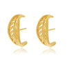Brinco Ear Hook palmeira folheado a ouro 18k