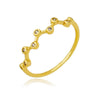 Anel zigue zague folheado a ouro 18K