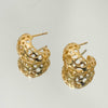 Brinco Argola Bolhas folheado a ouro 18K