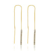 Brinco riviera fio passante folheado a ouro 18k