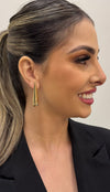 Brinco Gota Alongada folheado a ouro 18K