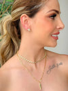 Brinco Estrela do Mar cravejada folheado a ouro 18k