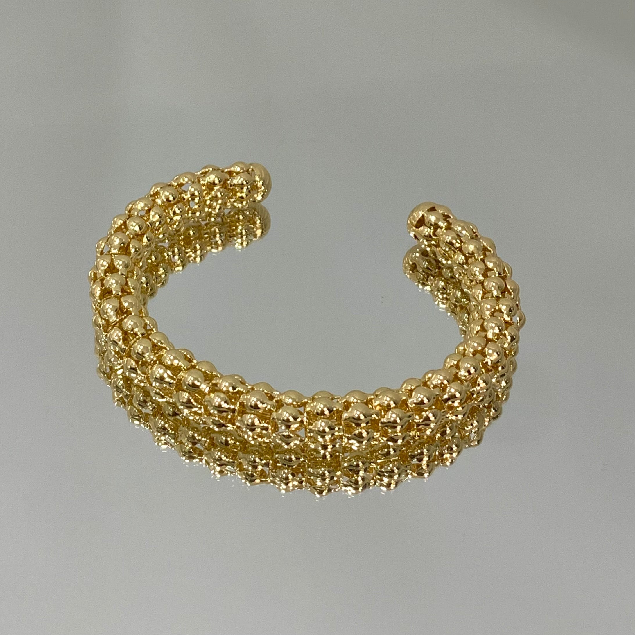 Bracelete Popcorn folheado a ouro 18K