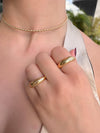 Choker Aro mini bolinhas folheado a ouro 18K
