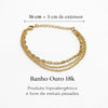 Pulseira de Elos Tripla folheada a ouro 18K