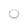 Piercing de furo argola cravejada folheado a prata