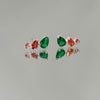 Brinco Ear Cuff 3 gotas colors folheado a prata