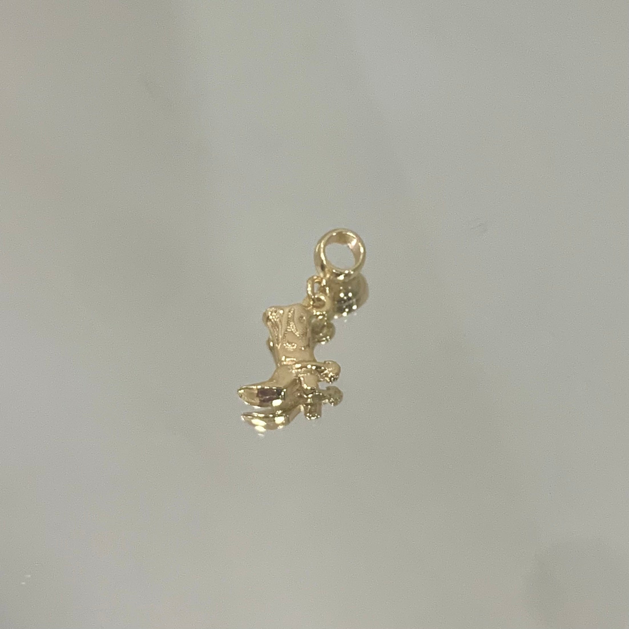Berloque Bota JN folheado a ouro 18K
