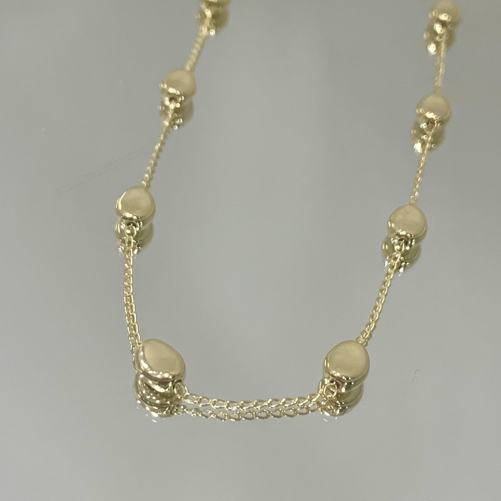 Choker Beans espaçada folheada a ouro 18K