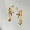 Brinco Pingo Orgânico folheado a ouro 18K