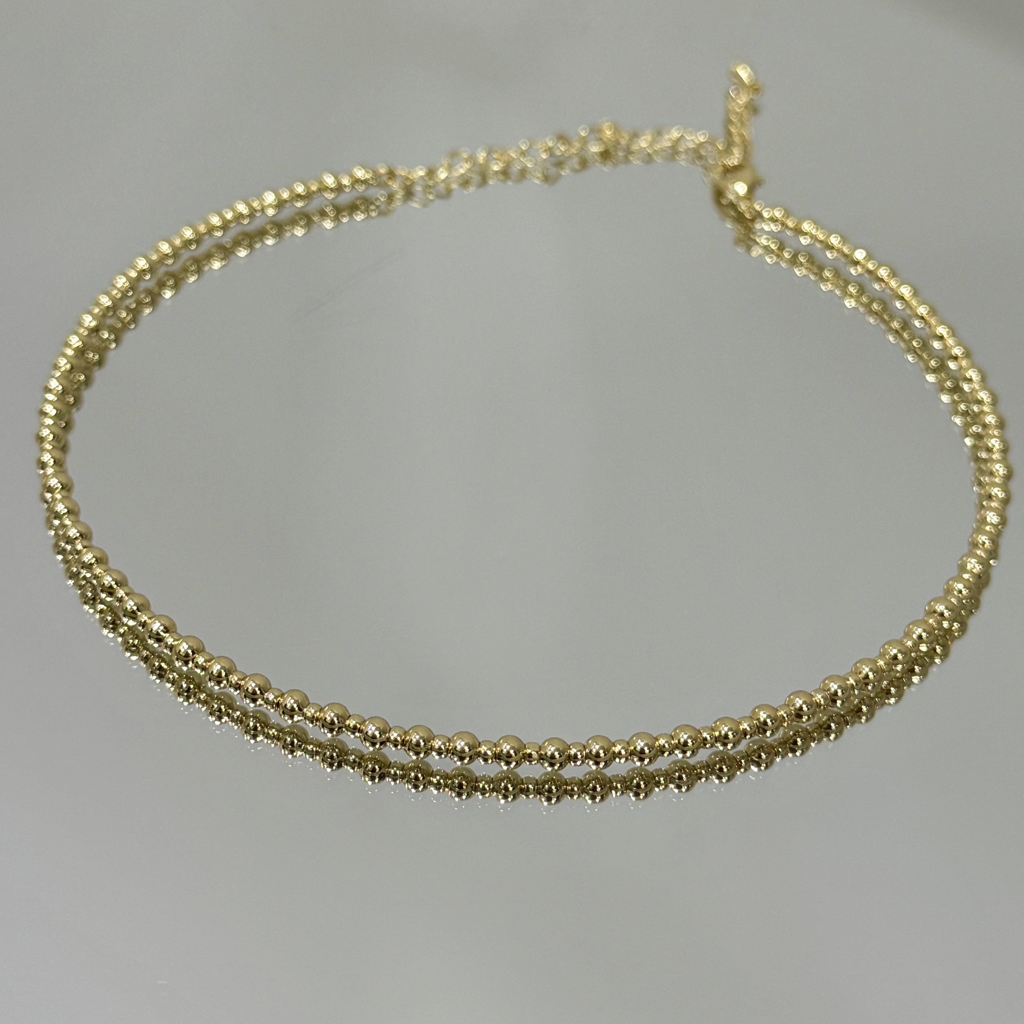Choker Aro mini bolinhas folheado a ouro 18K