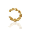 Piercing fake fio torcido folheado em ouro 18k