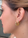 Brinco Argola Mini bolinhas P folheado a ouro 18K