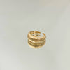 Anel Frisado regulável folheado a ouro 18K