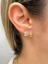 Brinco Argola mini folhas folheado a ouro 18K