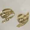 Brinco Gota amassada folheado a ouro 18K