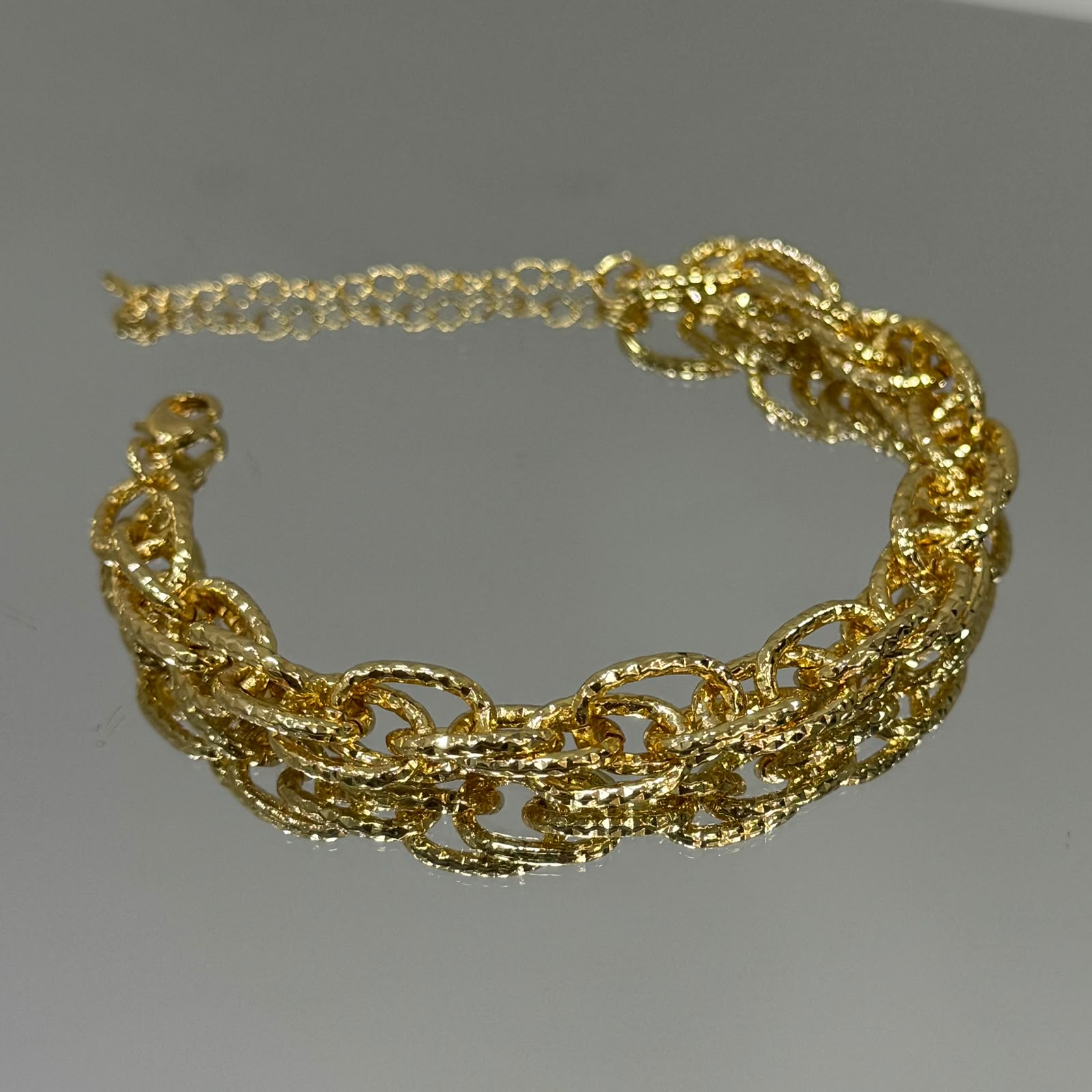 Pulseira Multielos folheada a ouro 18K