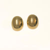 Brinco Oval Max folheado a ouro 18k
