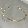 Choker Aro plano anatômico folheada a ouro 18K