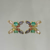 Brinco Fly colors folheado a ouro 18K