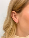 Brinco Argola 2 linhas folheado a ouro 18K