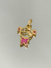Pingente Menina Rosa folheado a ouro 18K
