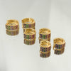 Brinco Trio Argolas 3 fileiras Color folheado a ouro 18K