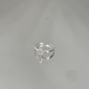 Anel Gota Cristal em prata 925