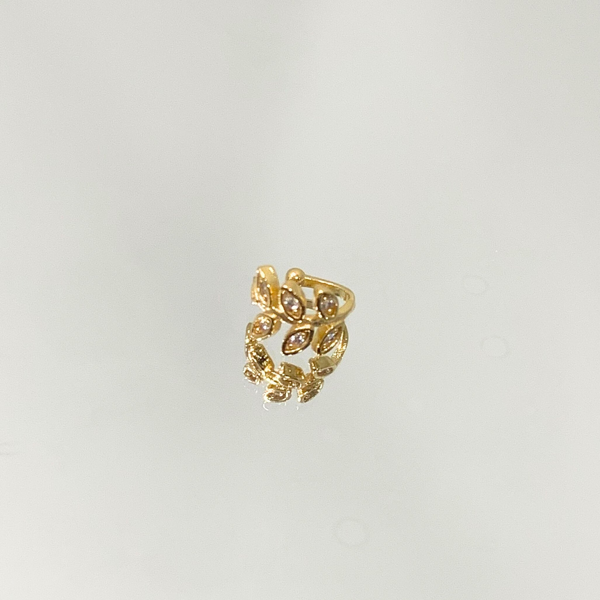 Piercing de pressão folheado a ouro 18K