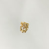 Piercing de pressão folheado a ouro 18K