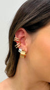 Brinco Argola Lisa M folheado a ouro 18K