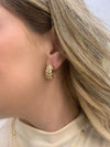 Brinco Argola Trançada folheado a ouro 18K