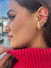Piercing ondulado folheado a ouro 18k