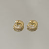 Brinco Argola Full Cravejada folheada a ouro 18K