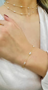 Choker Pérolas ovais folheada a ouro 18K