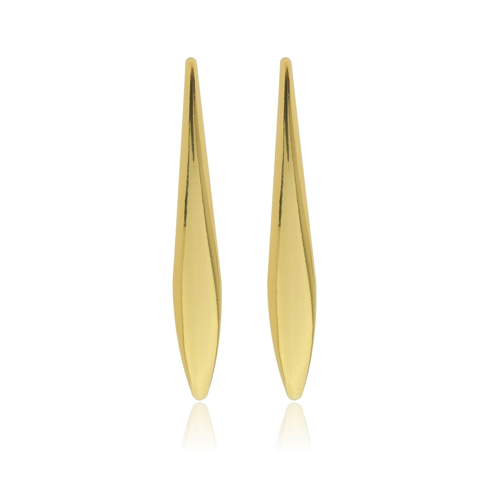 Brinco tulipa folheado a ouro 18k