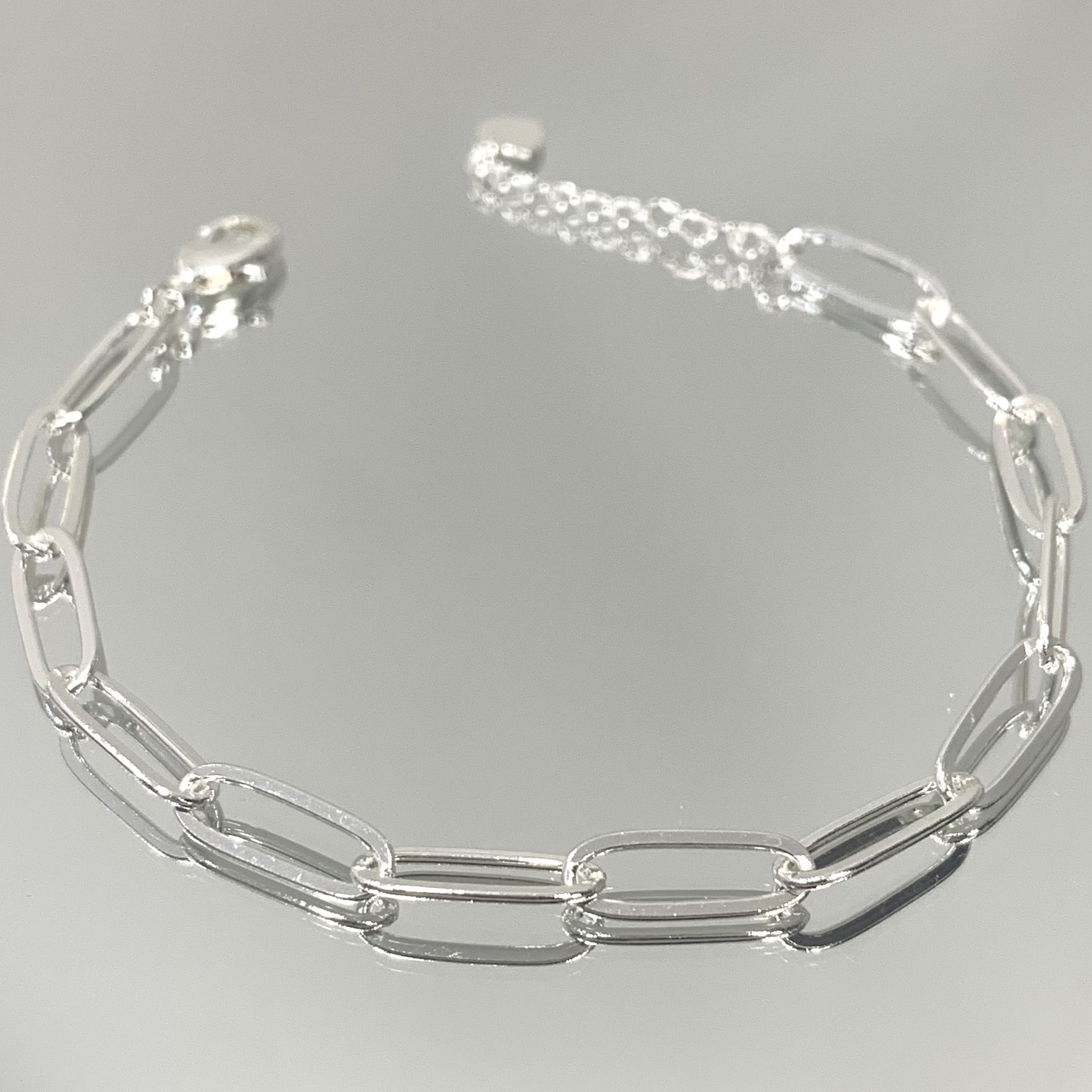 Pulseira Elos médios folheada a prata