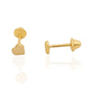 Brinco baby coraçãozinho chapado folheado a ouro 18k